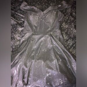 Worn once for homecoming , off the shoulder